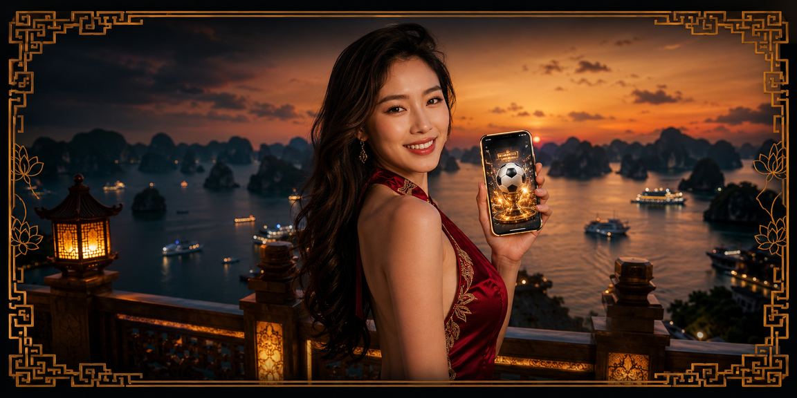 Người dùng Việt Nam theo dõi kèo bóng đá tại bãi biển Hạ Long